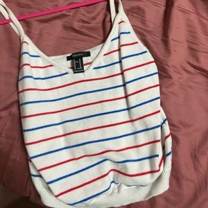 Crop striped tank top